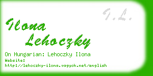 ilona lehoczky business card